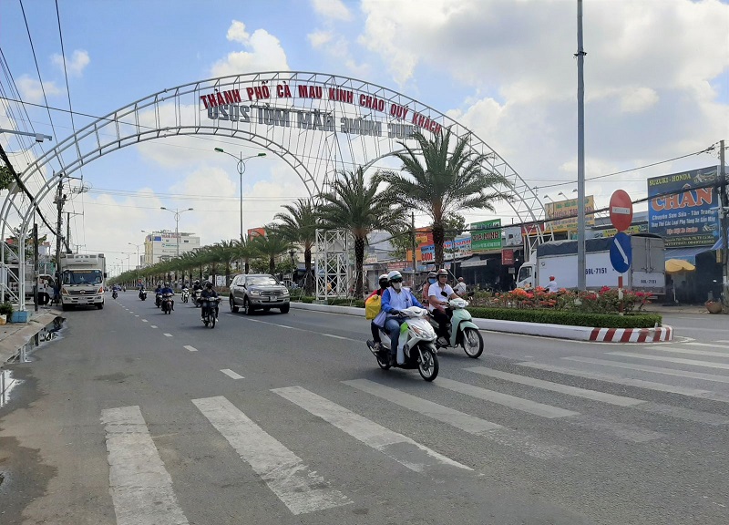 Một Góc Chụp đường Xá ở Cà Mau, Việt Nam